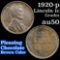 1920-p Lincoln Cent 1c Grades AU, Almost Unc