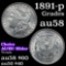 1891-p Morgan Dollar $1 Grades Choice AU/BU Slider