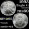 1993 Silver Eagle Dollar $1 Grades ms69