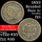 1853 Braided Hair Large Cent 1c Grades f+