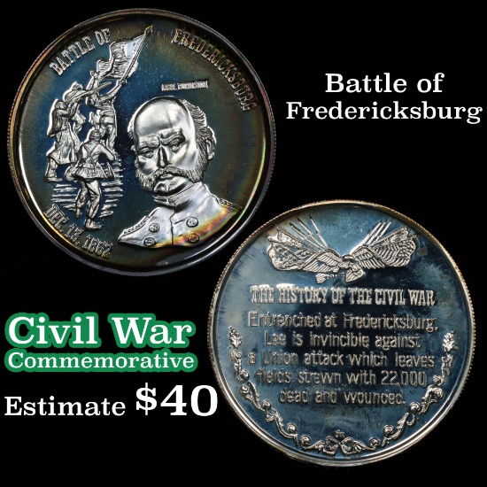 Battle of Fredericksburg Limited Edition Lincoln Mint silver .825 oz. .999 fine silver