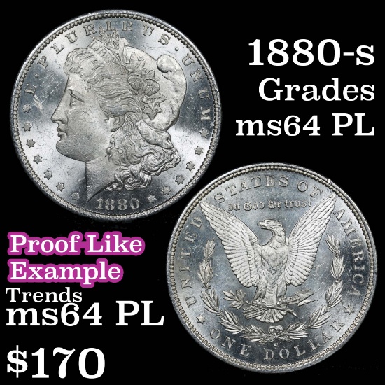 1880-s Morgan Dollar $1 Grades Choice Unc PL