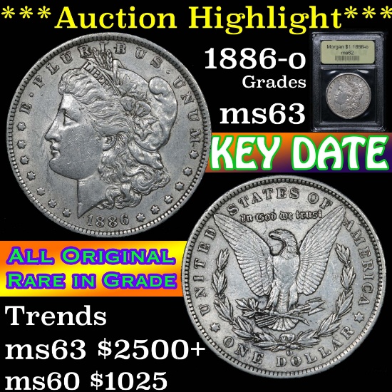 ***Auction Highlight*** 1886-o Morgan Dollar $1 Graded Select Unc By USCG (fc)