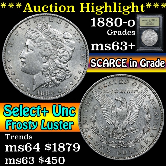 ***Auction Highlight*** 1880-o Morgan Dollar $1 Graded Select+ Unc By USCG (fc)