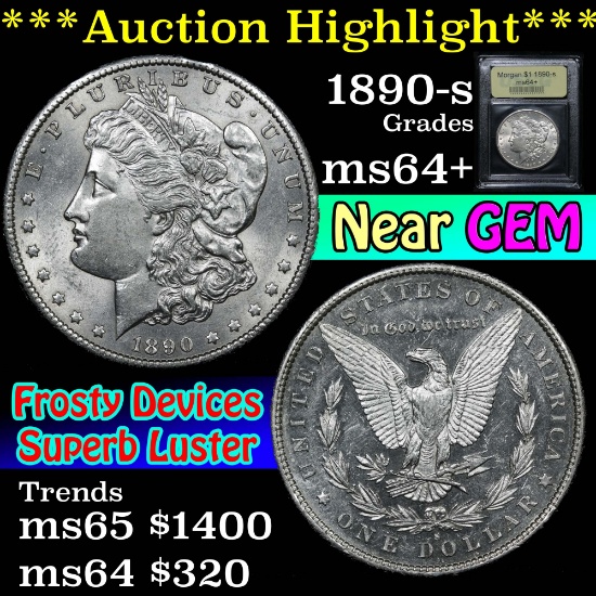 ***Auction Highlight*** 1890-s Morgan Dollar $1 Graded Choice+ Unc By USCG (fc)