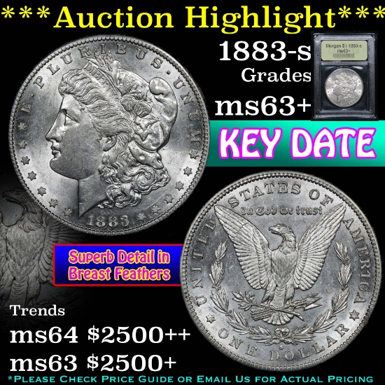 ***Auction Highlight*** 1883-s Morgan Dollar $1 Graded Select+ Unc By USCG (fc)