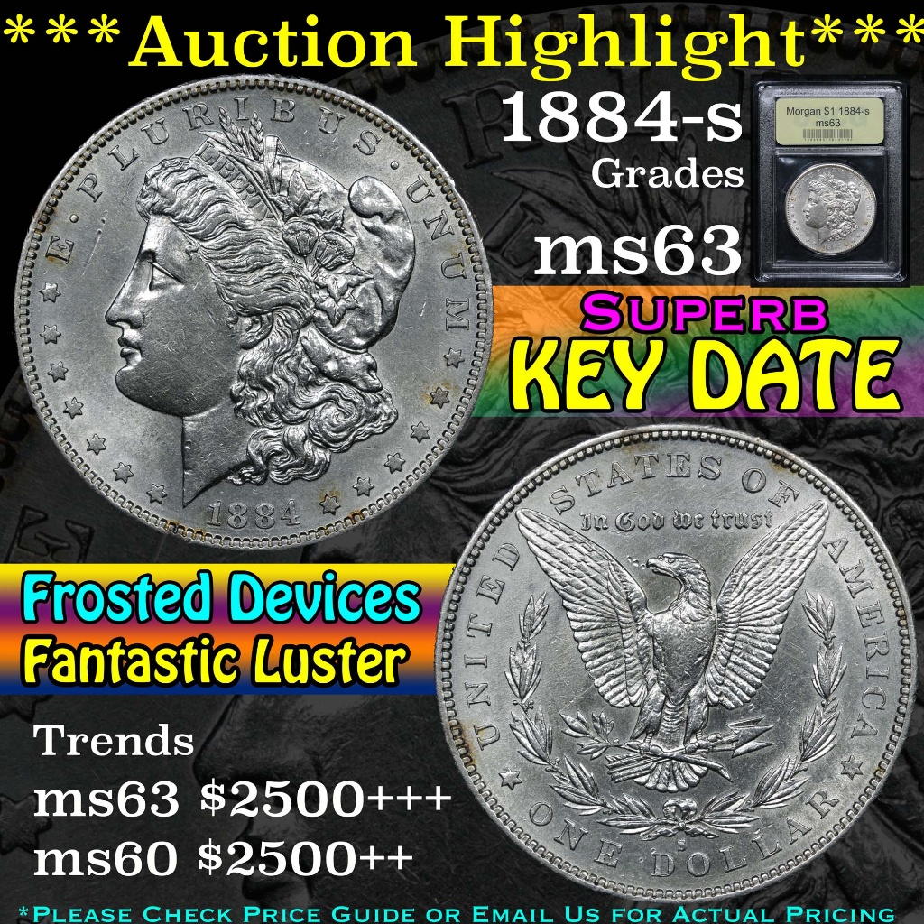 ***Auction Highlight*** 1884-s Morgan Dollar $1 Graded Select Unc By USCG (fc)