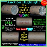 *Auction Highlight* Incredible Find, Uncirculated Morgan $1 Shotgun Roll w/1884 & 's' mint end  (fc)