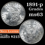 1891-p Morgan Dollar $1 Grades Select Unc (fc)