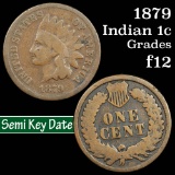 1879 Indian Cent 1c Grades f, fine