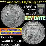 ***Auction Highlight*** 1886-o Morgan Dollar $1 Graded Select Unc By USCG (fc)