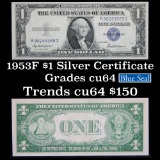 1935F $1 Blue Seal Silver Certificate Grades Choice CU