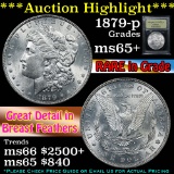 ***Auction Highlight*** 1879-p Morgan Dollar $1 Graded GEM+ Unc By USCG (fc)