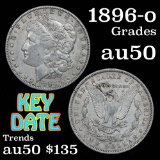 1896-o Morgan Dollar $1 Grades AU, Almost Unc