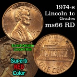 1974-s Lincoln Cent 1c Grades GEM+ Unc RD