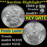 ***Auction Highlight*** 1892-p Morgan Dollar $1 Graded Select+ Unc By USCG (fc)