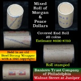 **Auction Highlight* Morgan & Peace Dollar Mixed Roll Steel Strong Shotgun Wrapper Covered Ends (fc)