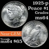 1925-p Peace Dollar $1 Grades Choice Unc