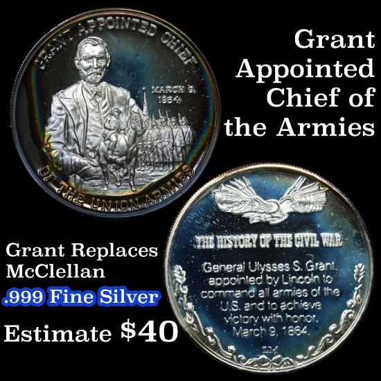 Grant Appointed Chief Limited Edition Lincoln Mint silver .825 oz. .999 fine silver