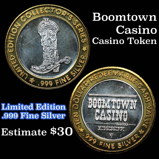 Casino Token with .6 Oz. of Silver in the center