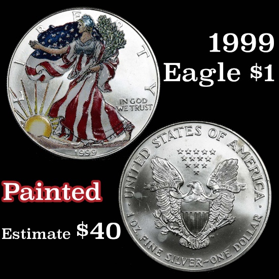 1999 Painted Silver Eagle $1