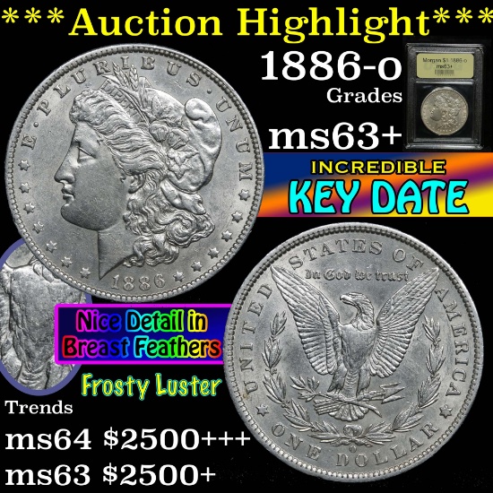 ***Auction Highlight*** 1886-o Morgan Dollar $1 Graded Select+ Unc By USCG (fc)