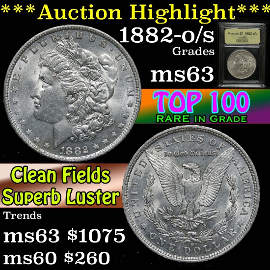 ***Auction Highlight*** 1882-o/s Morgan Dollar $1 Graded Select Unc By USCG (fc)