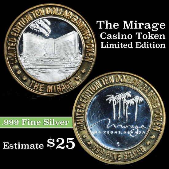 The Mirage Casino Token with .6 Oz. of Silver in the center