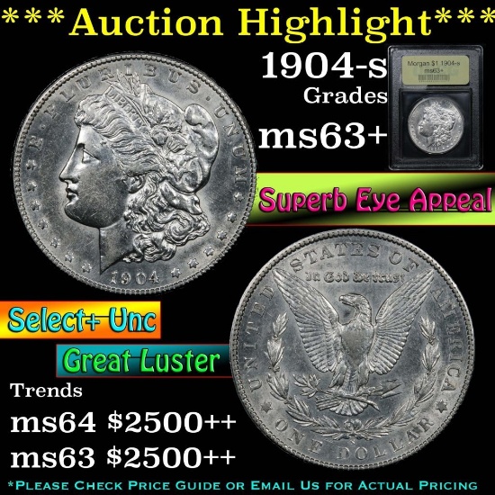 ***Auction Highlight*** 1904-s Morgan Dollar $1 Graded Select+ Unc by USCG (fc)
