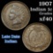 1907 Indian Cent 1c Grades xf