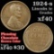 1920-s Lincoln Cent 1c Grades AU, Almost Unc