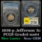 PCGS 1938-p Jefferson Nickel 5c Graded ms64 By PCGS