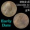 1912-d Lincoln Cent 1c Grades g, good
