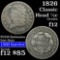 1826 Classic Head half cent 1/2c Grades f, fine