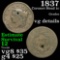 1837 Coronet Head Large Cent 1c Grades vg details