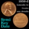 1959-d Lincoln Cent 1c Grades Unc Details