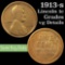 1913-s Lincoln Cent 1c Grades vg details