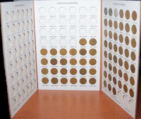 Lincoln Cent Collection from 1934-1958 all dates and mints incl steel cents