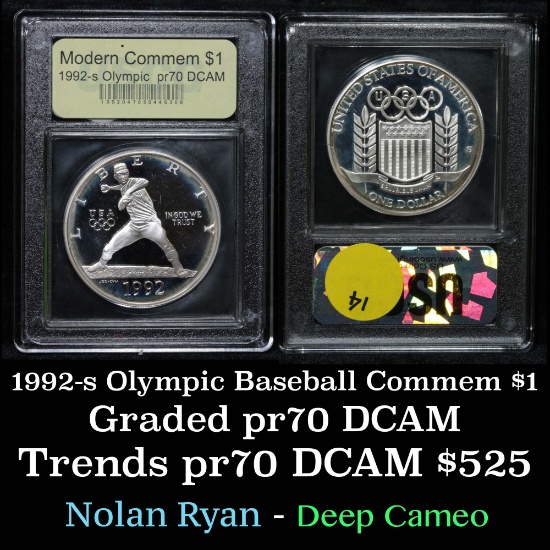 1992-s Olympic Modern Commem Dollar $1 Graded GEM++ Proof Deep Cameo By USCG