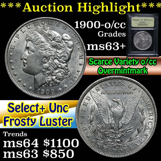 ***Auction Highlight*** 1900-o/cc Morgan Dollar $1 Graded Select+ Unc By USCG (fc)