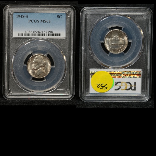 PCGS 1948-s Jefferson Nickel 5c Graded ms65 By PCGS