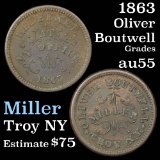 1863 Millers Civil War Token 1c Grades Choice AU