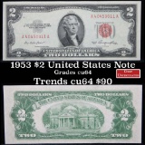 1953 $2 Red Seal United States Note Grades Choice CU