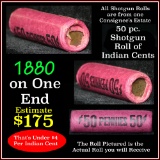 Indian Head Penny 1c Shotgun Roll, 1898 on one end, reverse on the other