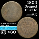 1803 Draped Bust Large Cent 1c Grades ag