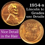 1954-s Lincoln Cent 1c Grades Unc Details