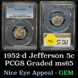 PCGS 1952-d Jefferson Nickel 5c Graded ms65 By PCGS