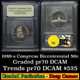 1989 S Congress Modern Commem Half Dollar 50c Graded GEM++ Proof Deep Cameo By USCG