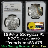 NGC 1896-p Morgan Dollar $1 Graded ms63 By NGC
