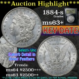 ***Auction Highlight*** 1884-s Morgan Dollar $1 Grades Select+ Unc (fc)
